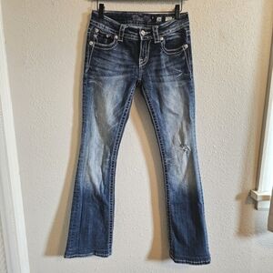Miss Me | Signature Boot Embellished Stretch Jeans Size 26 Style JP8599B MK 502